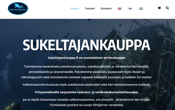 Sukeltajankauppa on asiakkaamme jolle tuotamme ketterästi useita konsultointipalveluita.